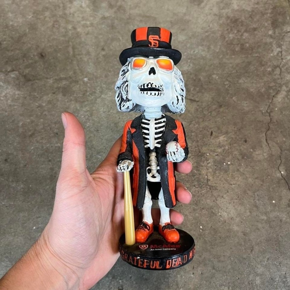 San Francisco Giants 2013 Grateful Dead Night Skeleton Bobblehead‎ SGA McAfee